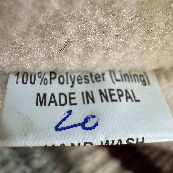 Vintage Ark Imports Men's L Wool Zip Up Knit Jacket with Canada Maple Leaf - Picture 4 of 6